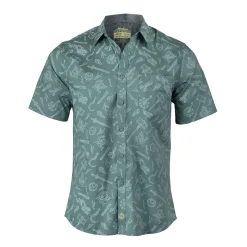 Bells Hells Weapons Button Down Short Sleeve Shirt