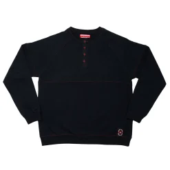 Fjord Stone Black Henley Long Sleeve Shirt