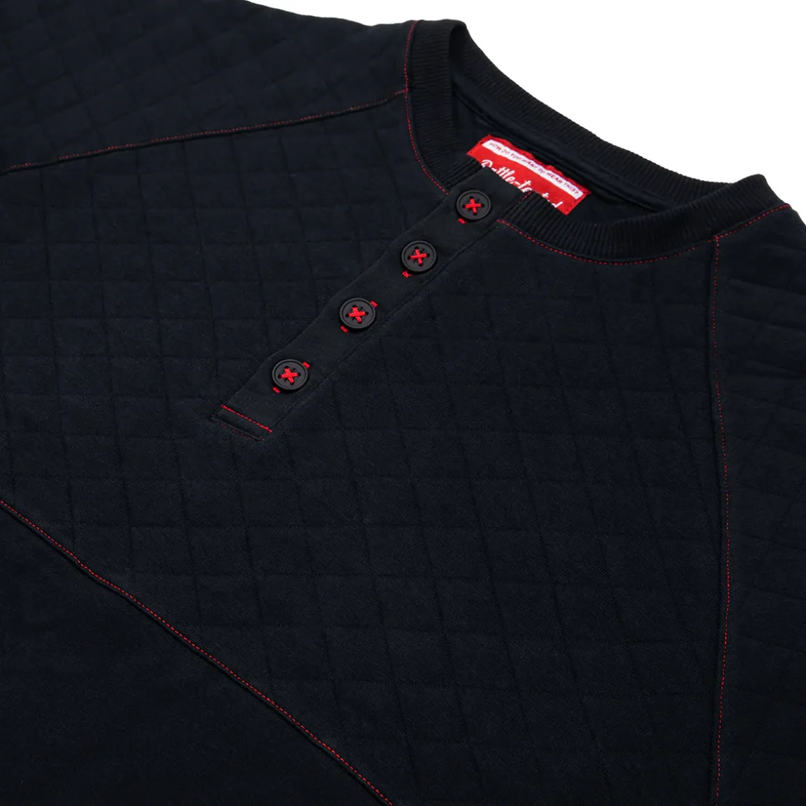 Fjord Stone Black Henley Long Sleeve Shirt