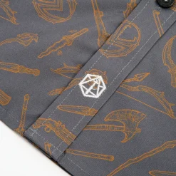 Vox Machina Weapons Button Down Short Sleeve Shirt